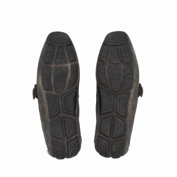 950$ Salvatore Ferragamo Men\'s Dublo Suede Grey Drivers Loafers US9 EE main image 4